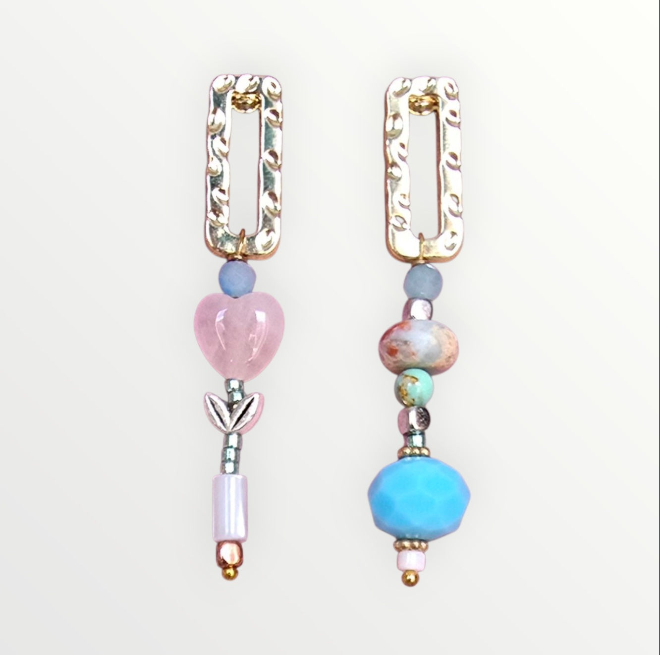 Pendientes de la colección: Flor corazón