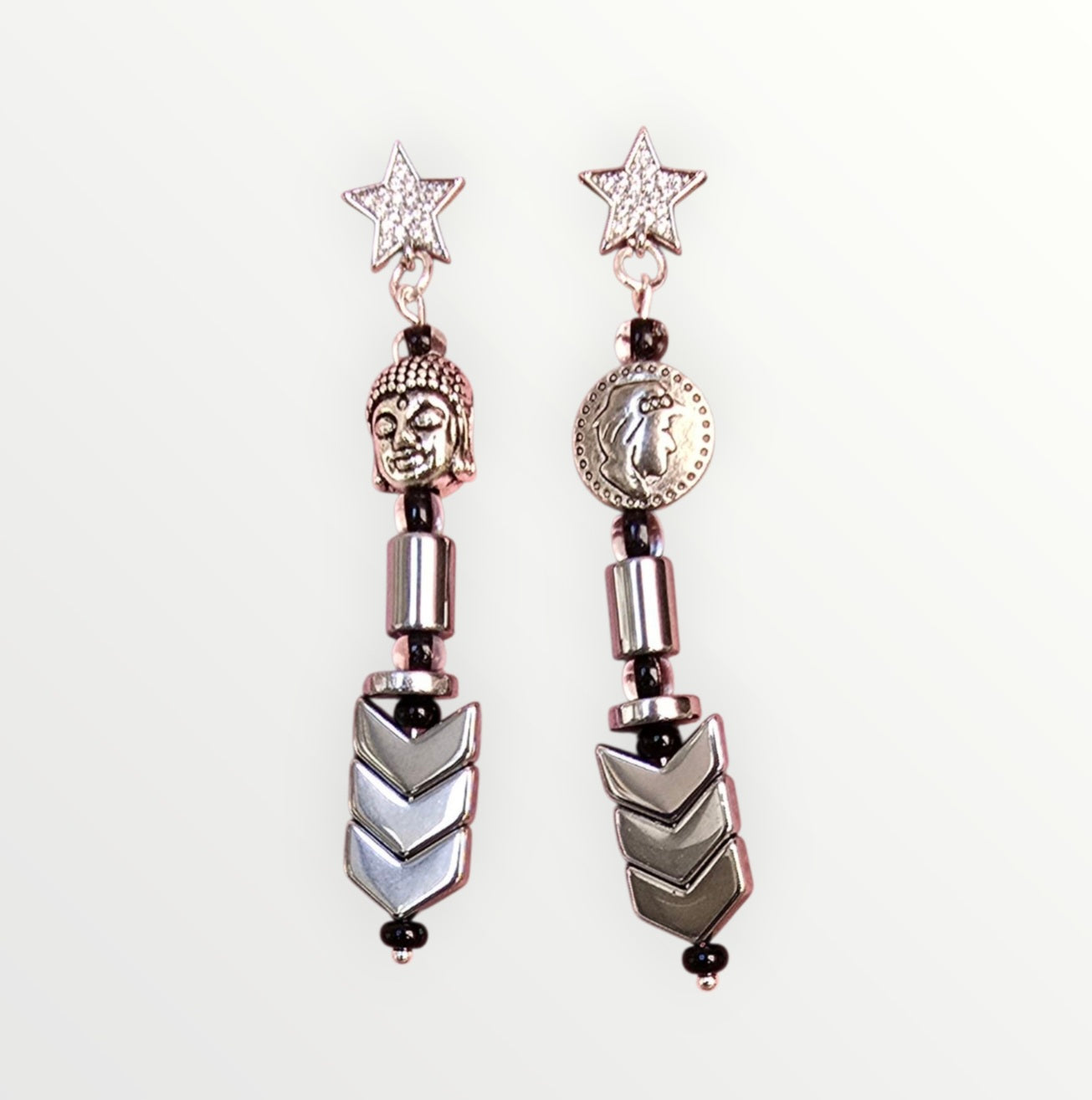 Pendientes de la colección: Buda y moneda