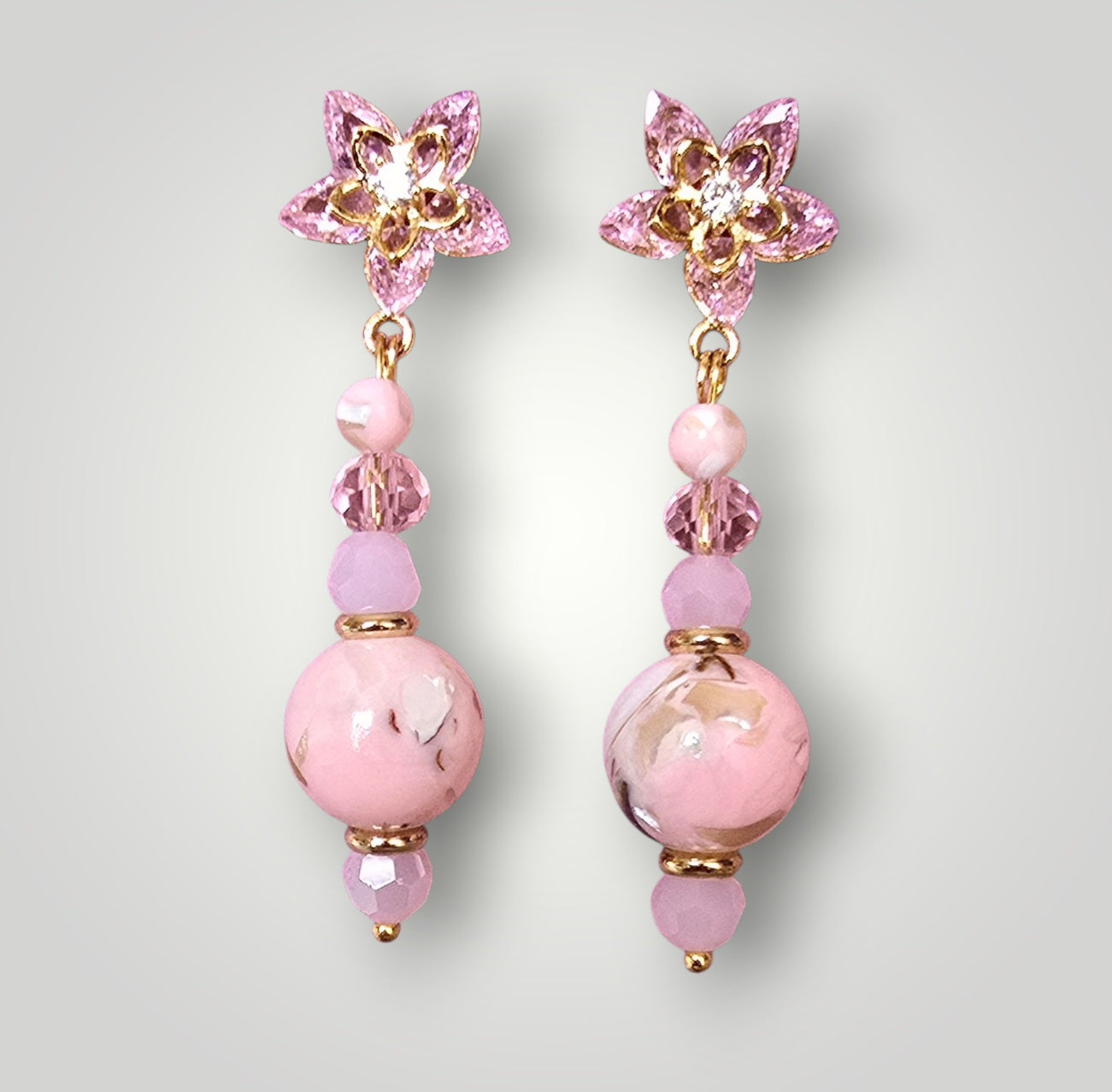 Pendientes de la colección: Esfera Rosa