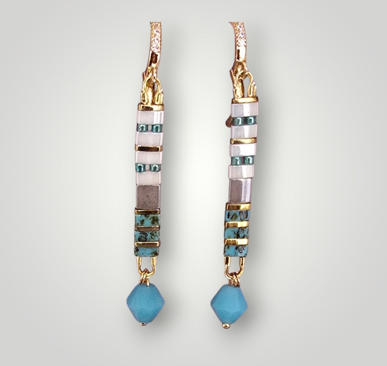 Pendientes de la colección: gota turquesa