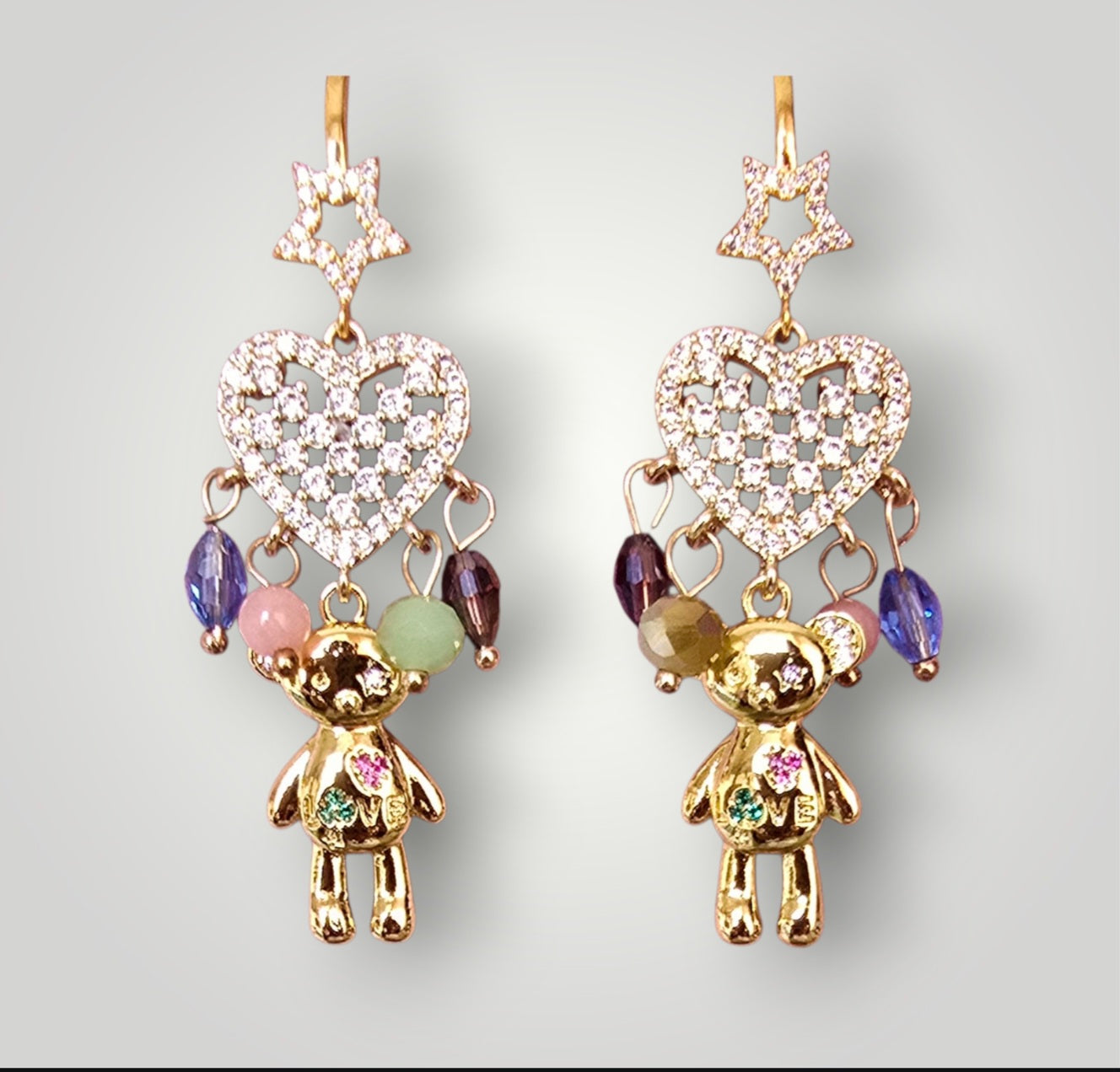 Pendientes de la colección: Oso Corazón