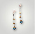 Pendientes de la colección: flor Azul