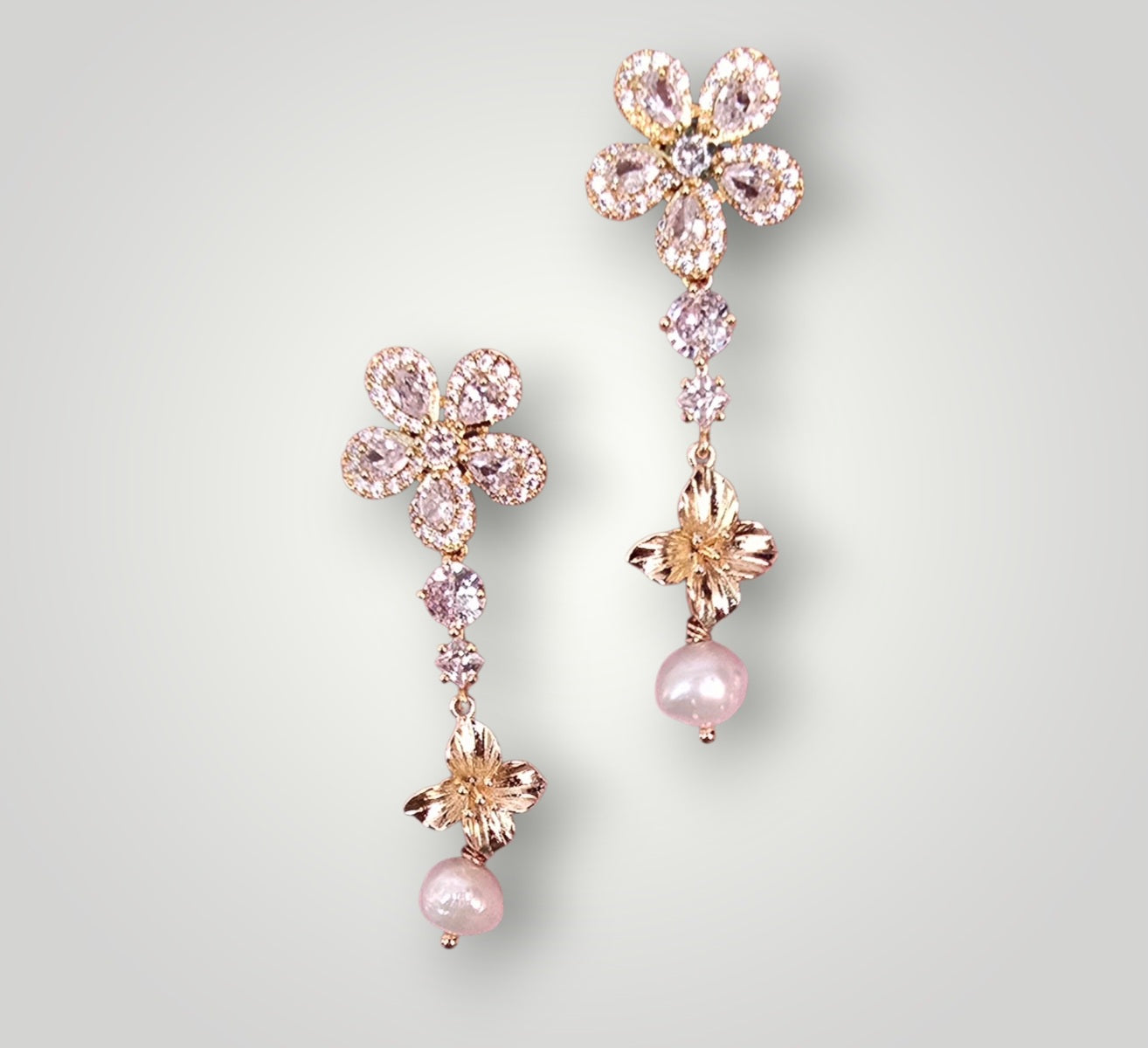 Pendientes de la colección: Perlas flor